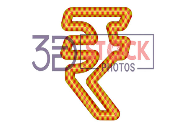 3D Symbol Rupee-12
