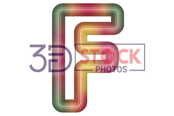 3D Alphabet Capital F23