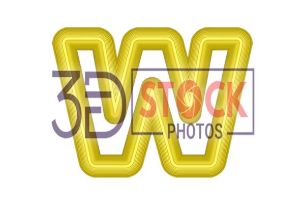 3D Alphabet Capital W01