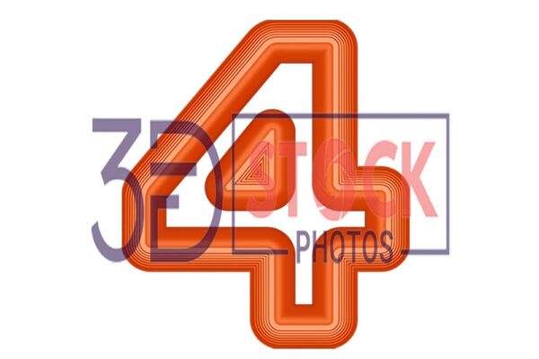 3D Number Four-04