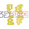 3D Currency Symbols with Yellow and Gold Color A