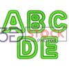 3D Capital Alphabets with Green Color A