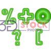 3D Symbols with Green Color C