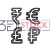 3D Currency Symbols with Black and Grey Color A