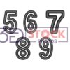 3D Numbers with Black and Grey Color B